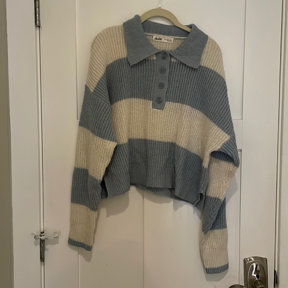 Elodie Striped Crop Sweater